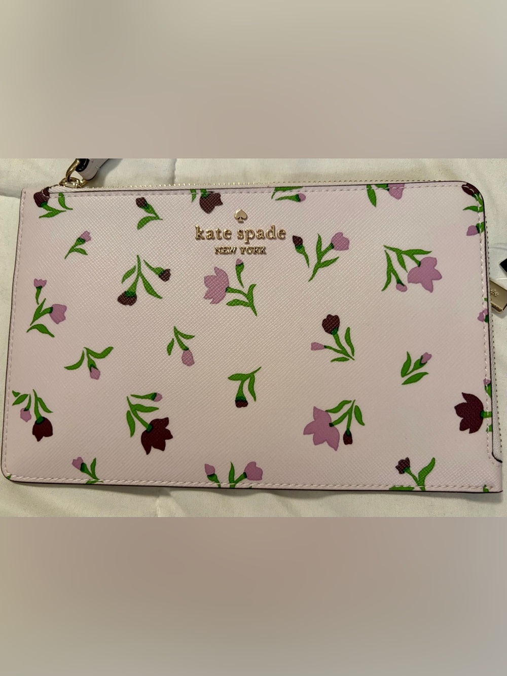 Kate Spade Lavender Graceful  Floral wristlet, NWT